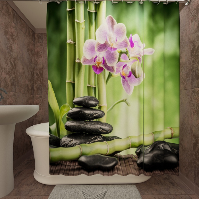 Фотошторы для ванной «Бамбук»