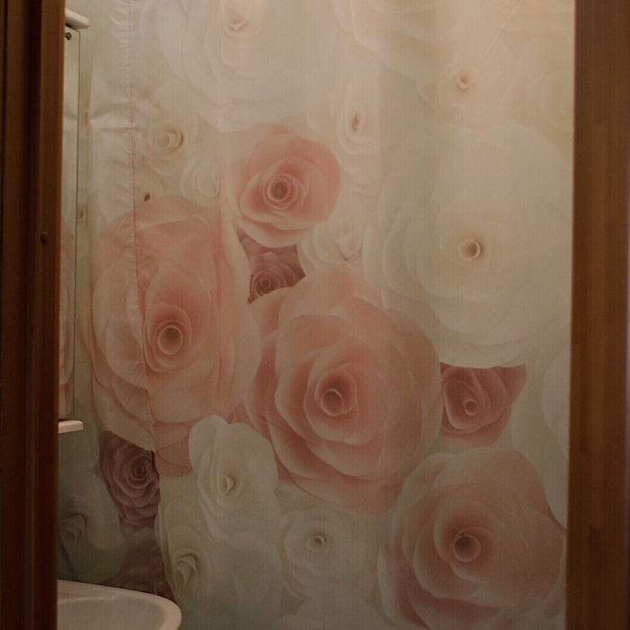 Фотошторы для ванной «Цветочное полотно»