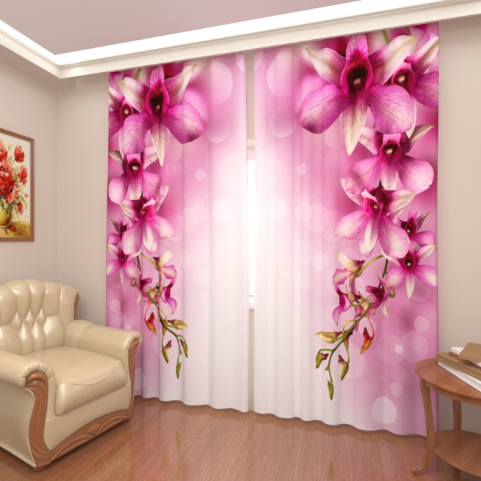 Большая распродажа «Розовые орхидеи 3, Сатен»