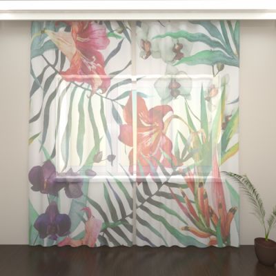 Лилии и папоротник