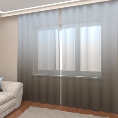 Коричнево-голубое омбре