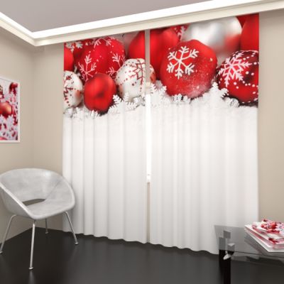 Красные елочные шары 2