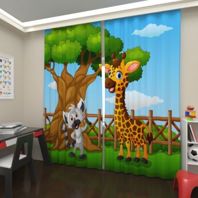 Лемур и жираф