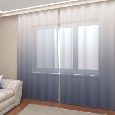 Сине-серое омбре