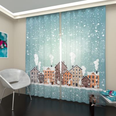 Снегопад в городе 