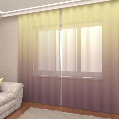 Ванильно-лиловое омбре