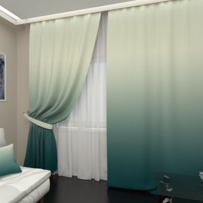 Ванильно-зеленое омбре