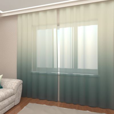 Ванильно-зеленый омбре