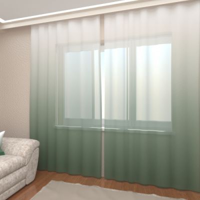 Зеленое омбре